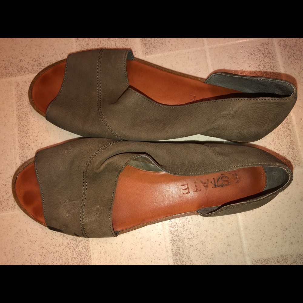 Olive green flats